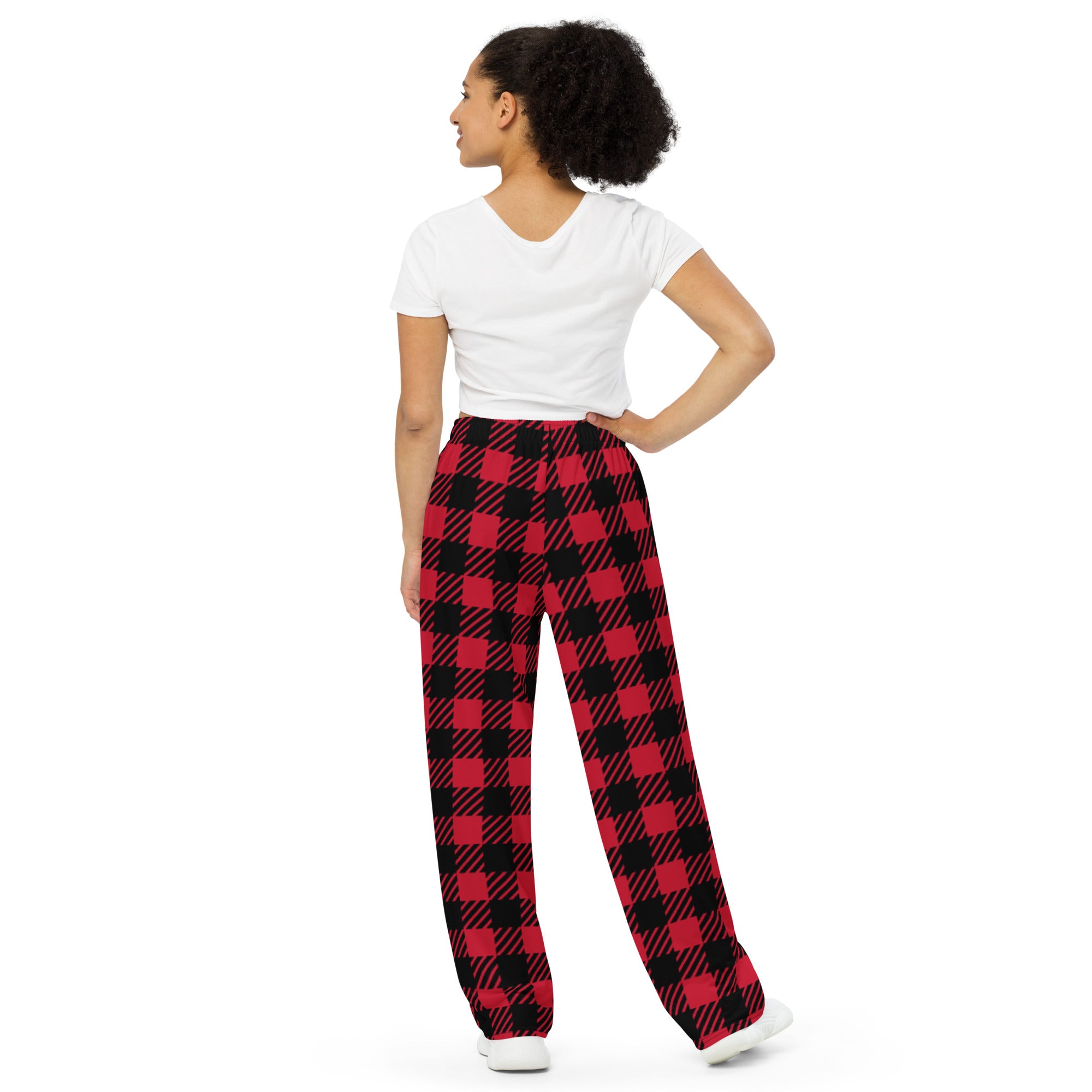 Checkered Wide Leg Lounge Pants